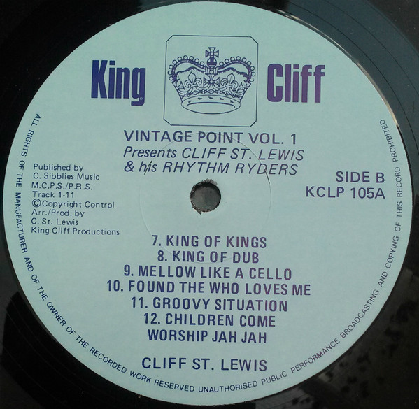 Vintage Point Vol 1: Cliff St.Lewis & His Rhythm Ryders (Vinyl LP) -Side b