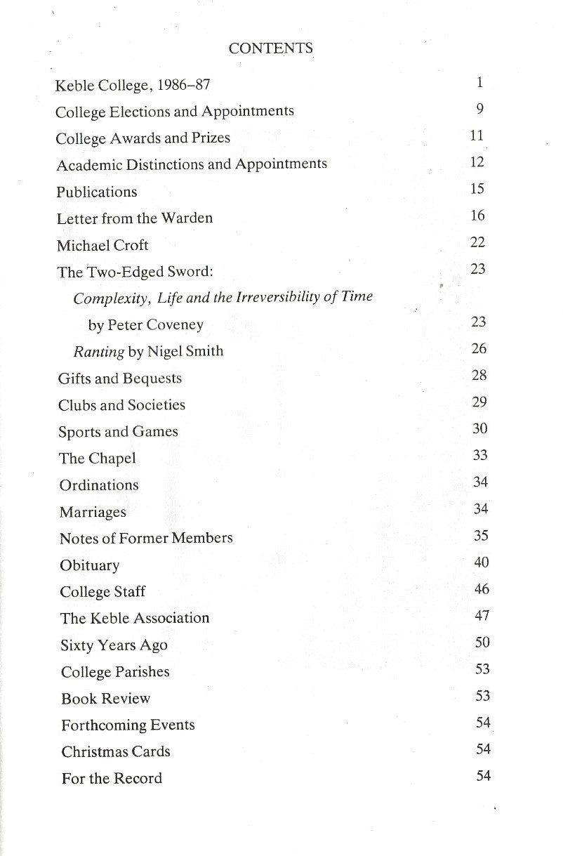 Keble College The Record 1987 (Paperback) -Additional Image 1