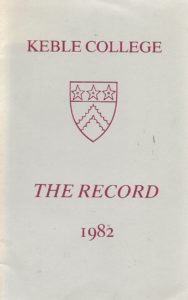 Keble College The Record 1982 (Paperback)