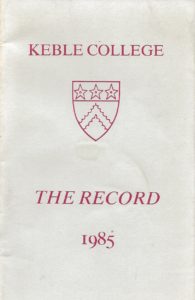 Keble College The Record 1985 (Paperback)