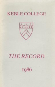 Keble College The Record 1986 (Paperback)