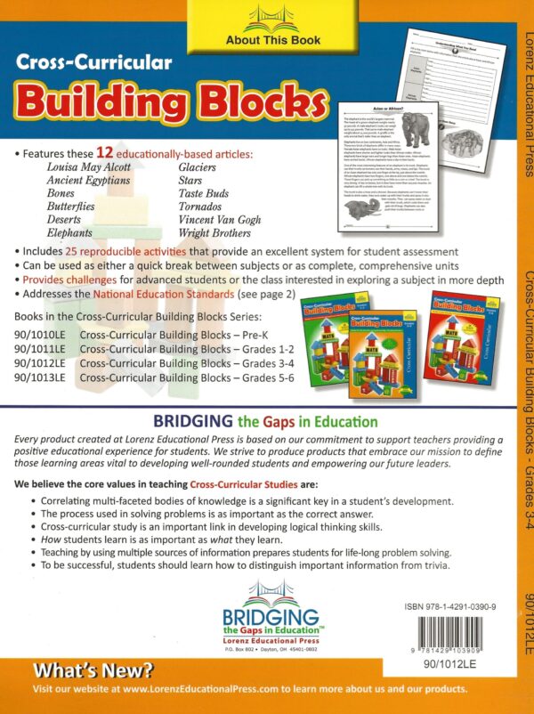 Cross-Curricular Building Blocks Grades 3-4 (Paperback)