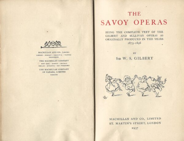 The Savoy Operas By W.S. Gilbert (Hardback)-First Page Spread