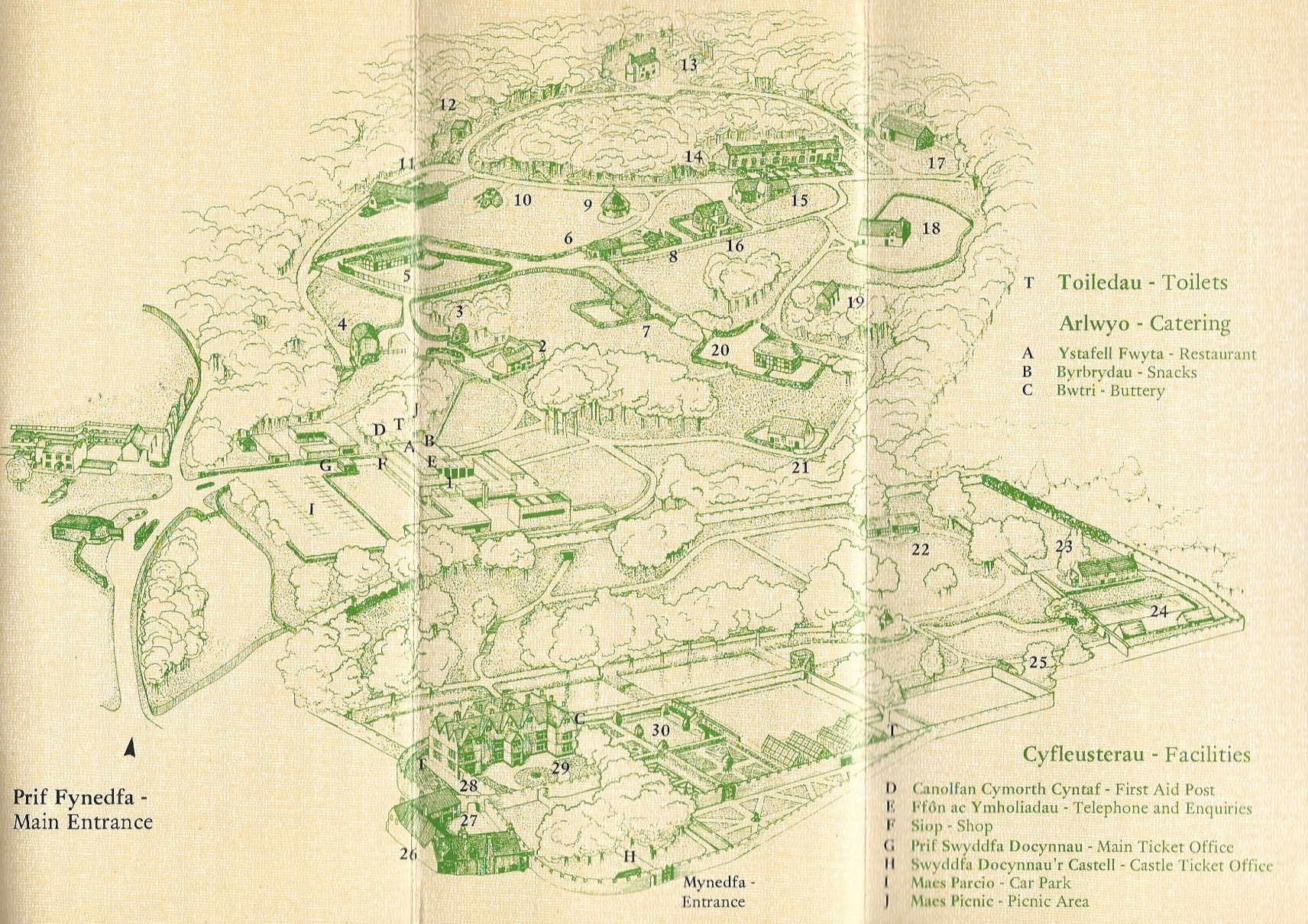 Amgueddfa Werin Cymru - Welsh Folk Museum - National Museum of Wales (Paperback) Map