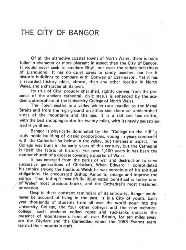 City of Bangor Guide - Llawlyfr Dinas Bangor (Paperback) -Introduction Page