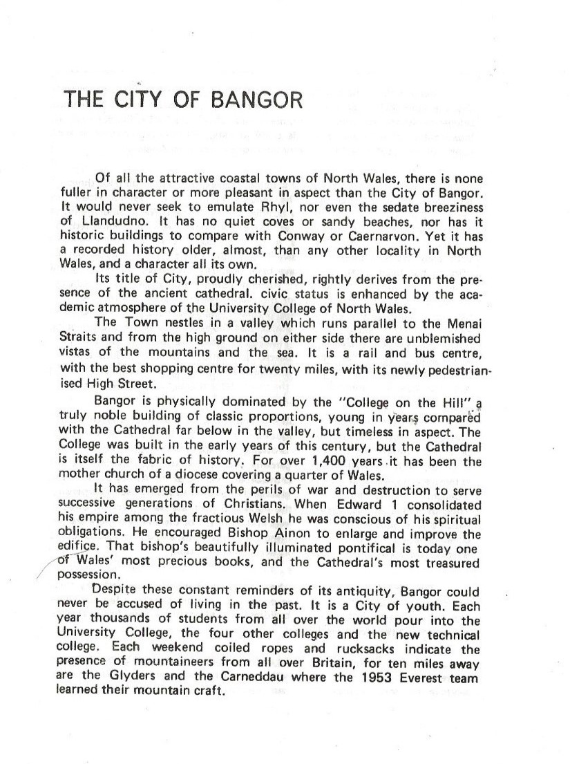 City of Bangor Guide - Llawlyfr Dinas Bangor (Paperback) -Introduction Page