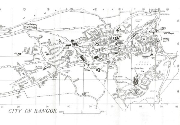 City of Bangor Guide - Llawlyfr Dinas Bangor (Paperback) -Map Front