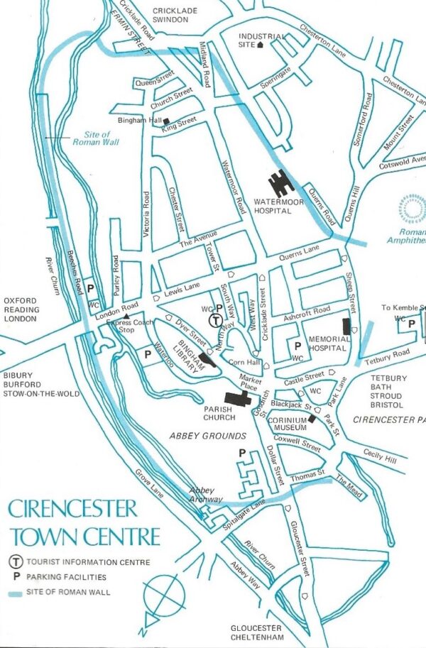 Cirencester Capital of the Cotswolds - The Roman Corinium (Foldout Booklet) - Map