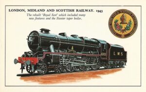 London, Midland and Scottish Railway- 1943 - The Rebuilt Royal Scot- (Colourmaster International Postcard)