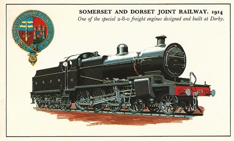 Somerset and Dorset Joint Railway 1914 - Special 2-8-0 Freight Engine Designed and Built at Derby- (Colourmaster International) -Front Big
