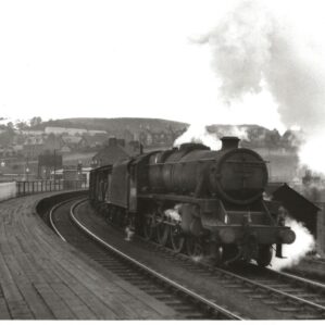 Steam Locomotive at Hawick Railway Station - Vintage Photo 1