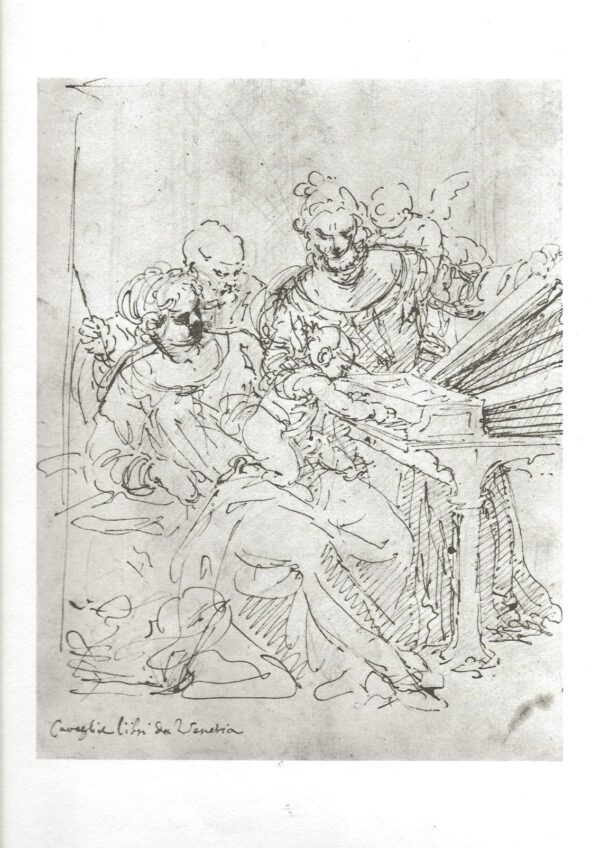 The Holy Family with Saint Cecilia by Pietro Liberi (Art Print) - Image 2