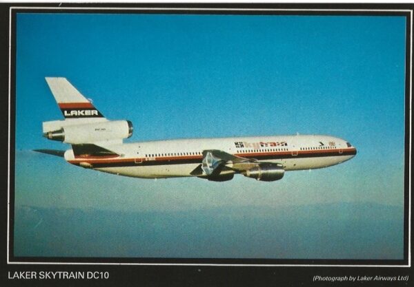 Laker Skytrain DC10 Postcard (Colourmaster Postcard Series)