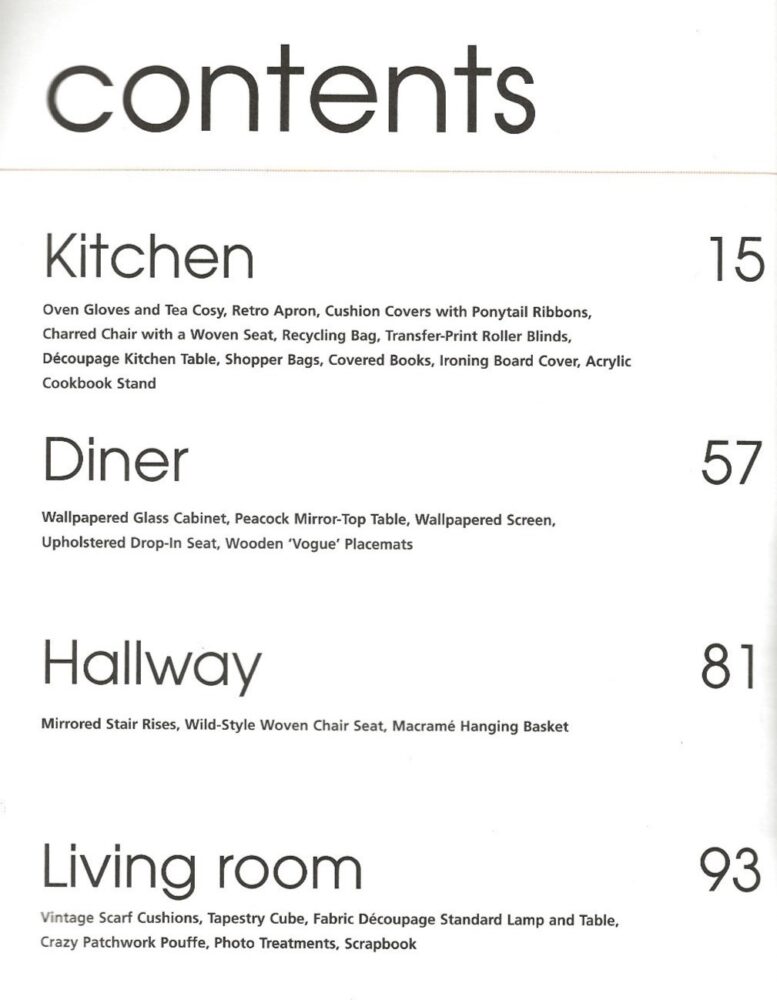 House Proud: Hip Craft for the Modern Homemaker (Paperback) - Contents Page 1