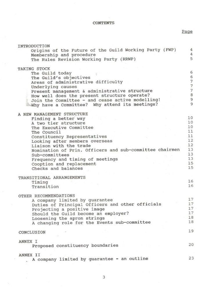 Gauge 'O' Guild: Building on Success: A Report on the Future of the Guild Working Party 1989-1991