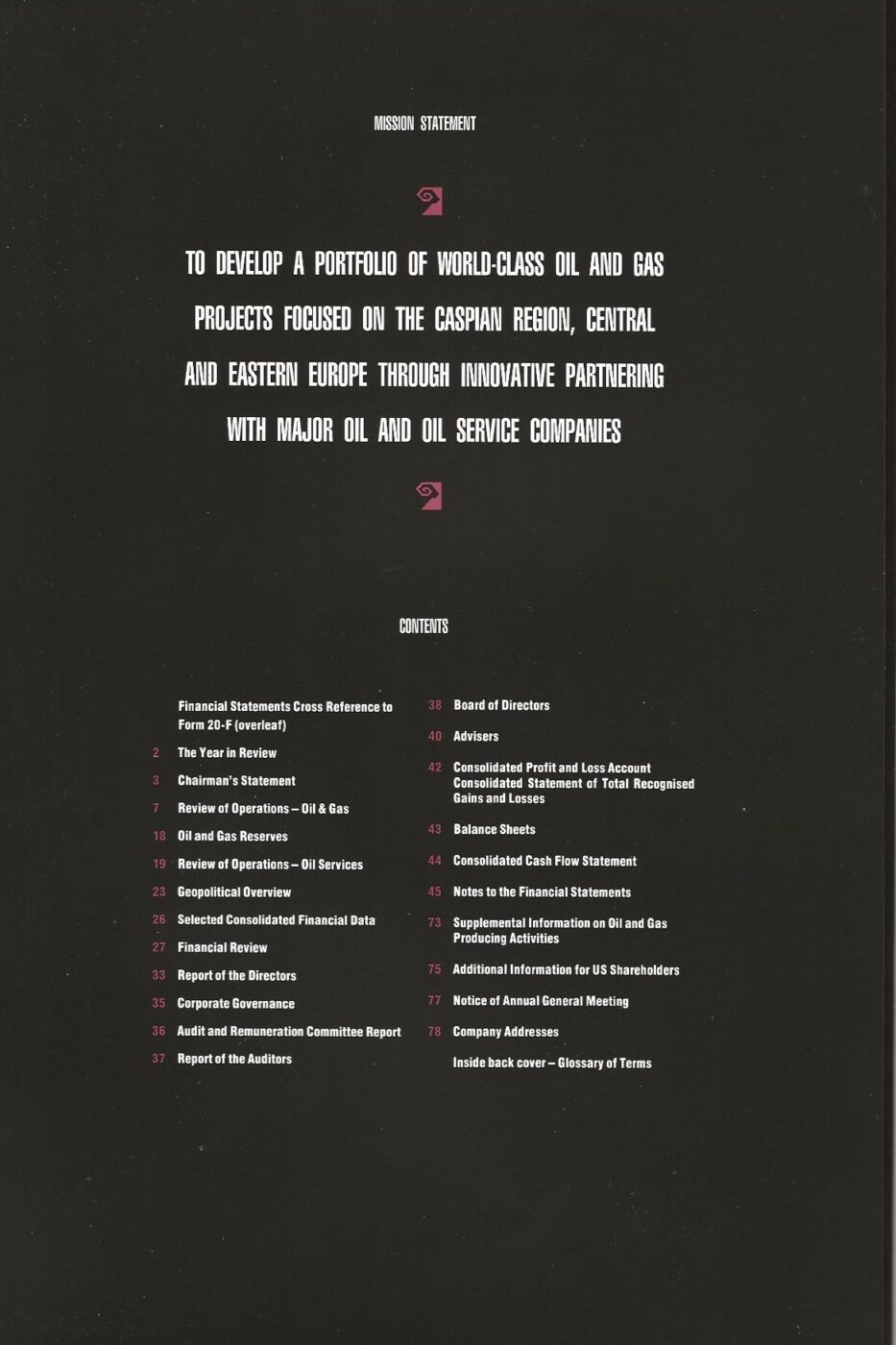 Ramco Energy PLC 1998 Annual Report, Financial Statement and Form 20-F - Image 3