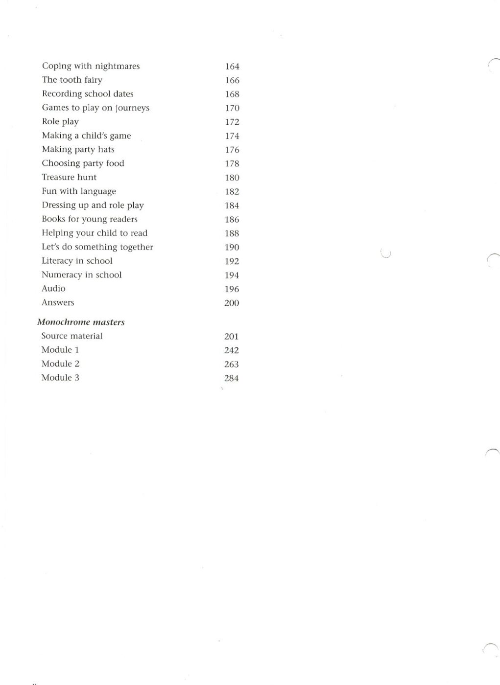 Skills for Life: Family Life – The Growing Child Modules 1–3 – Complete Teacher Reference Pack -Contents-Page 2