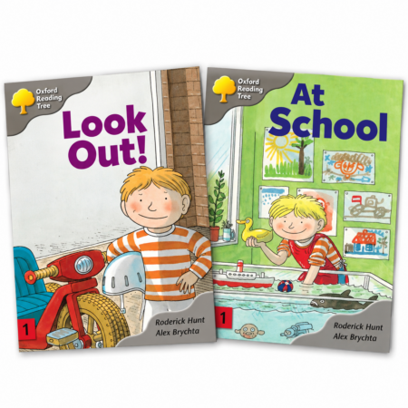 Oxford Reading Tree Stage 1 – At School & Look Out! 2 Book Bundle