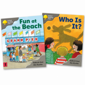 Oxford Reading Tree Stage 1 – Fun at the Beach & Who Is It? 2 Book Bundle